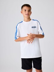 adidas White Kids Originals 100% Cotton T-Shirt - Image 2 of 7