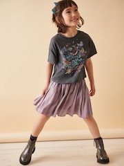Lilac Purple Metallic Skirt (3-16yrs) - Image 4 of 7
