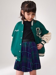 Purple Pleated Check Skirt (3-16yrs) - Image 1 of 5