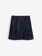 Purple Pleated Check Skirt (3-16yrs) - Image 4 of 5