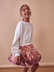 Gold Sequin Skirt (3-16yrs) - Image 2 of 7
