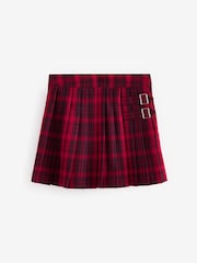 Red Check Pleated Skirt (3-16yrs) - Image 5 of 7