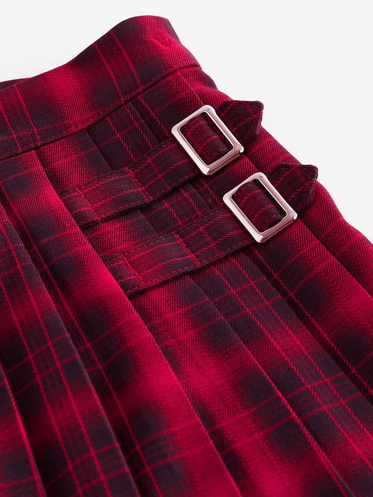 Red Check Pleated Skirt (3-16yrs) - Image 7 of 7