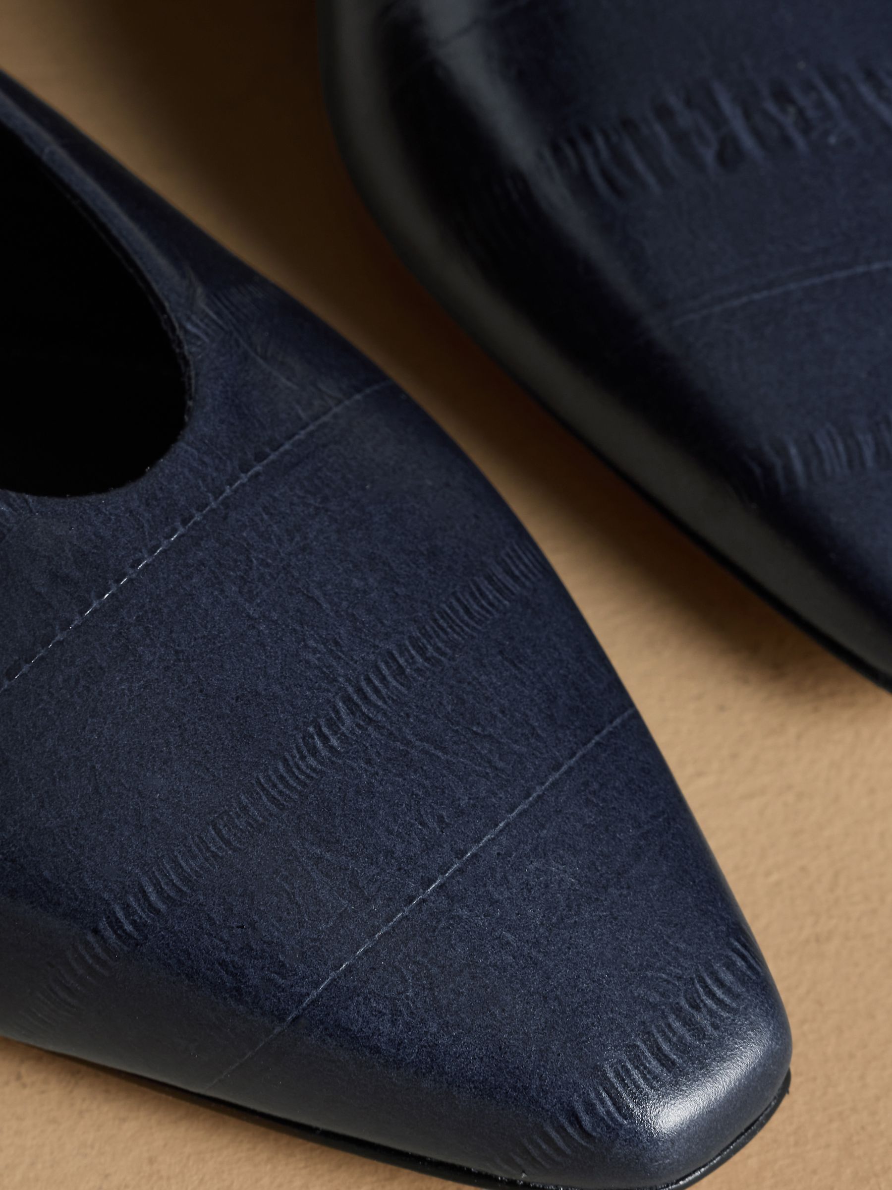 Buy Russell & Bromley Navy Salisbury Chisel Toe Ballet Flats from Next USA