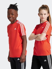 adidas Orange Essentials 3 Stripes 100% Cotton T-Shirt - Image 1 of 6