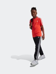 adidas Orange Essentials 3 Stripes 100% Cotton T-Shirt - Image 3 of 6