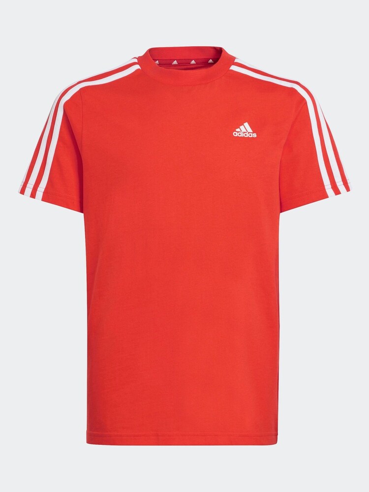 adidas Orange Essentials 3 Stripes 100% Cotton T-Shirt - Image 6 of 6