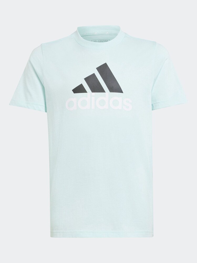 adidas Green Bold Logo 100% Cotton T-Shirt - Image 5 of 5