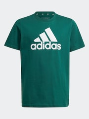 adidas Green Sportswear Essentials Big Logo 100% Cotton T-Shirt - Image 6 of 6
