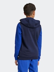 adidas Blue Essentials Big Logo Colourblock Hoodie Kids - Image 5 of 8