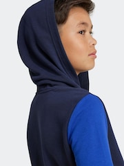 adidas Blue Essentials Big Logo Colourblock Hoodie Kids - Image 7 of 8
