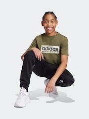 adidas Green Kids Sportswear 100% Cotton Camo Linear Graphic T-Shirt - Image 5 of 12