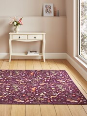 Catherine Lansfield Plum Twilight Animals Washable Rug - Image 1 of 5