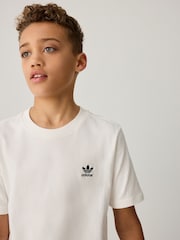adidas originals White Small Trefoil Logo 100% Cotton T-Shirt - Image 5 of 5