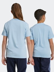adidas Dark Blue Sportswear Essentials Big Logo 100% Cotton T-Shirt - Image 2 of 5