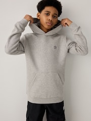 adidas originals Grey Small Trefioil Logo Hoodie - Image 2 of 5