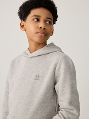 adidas originals Grey Small Trefioil Logo Hoodie - Image 4 of 5