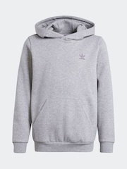 adidas originals Grey Small Trefioil Logo Hoodie - Image 5 of 5