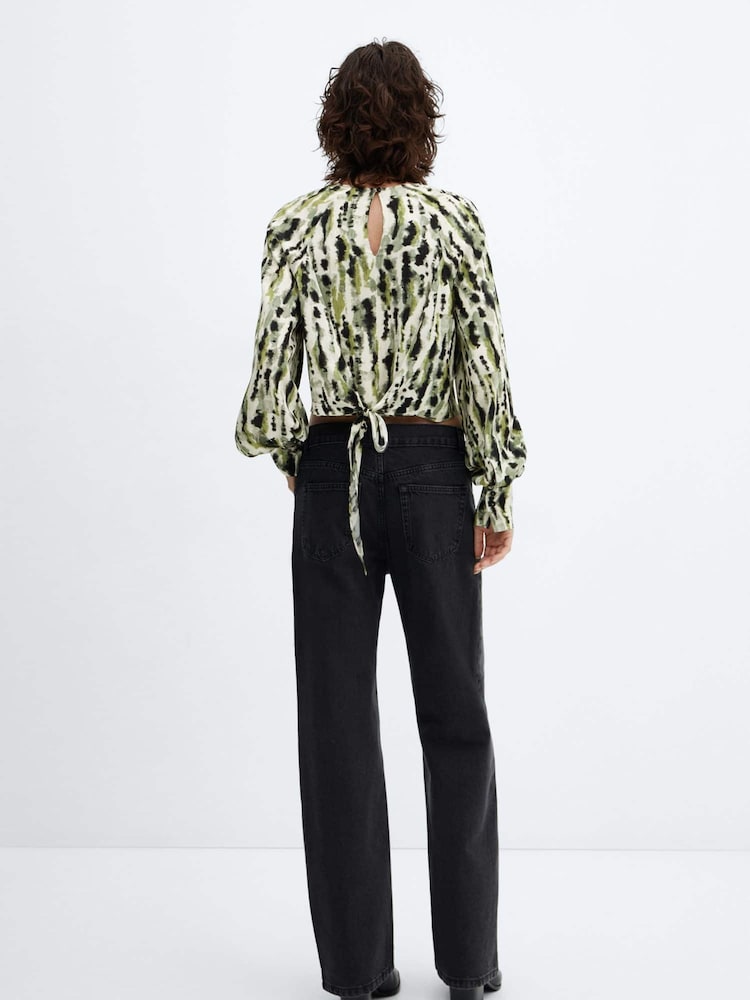 Mango Multi Bow Printed Blouse - Image 2 of 6 Mango Multi Bow Printed Blouse - Image 2 of 6