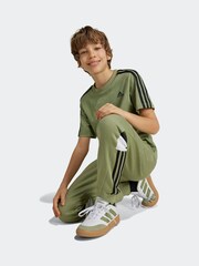 adidas Sage Green Essentials 3 Stripes 100% Cotton T-Shirt - Image 3 of 6
