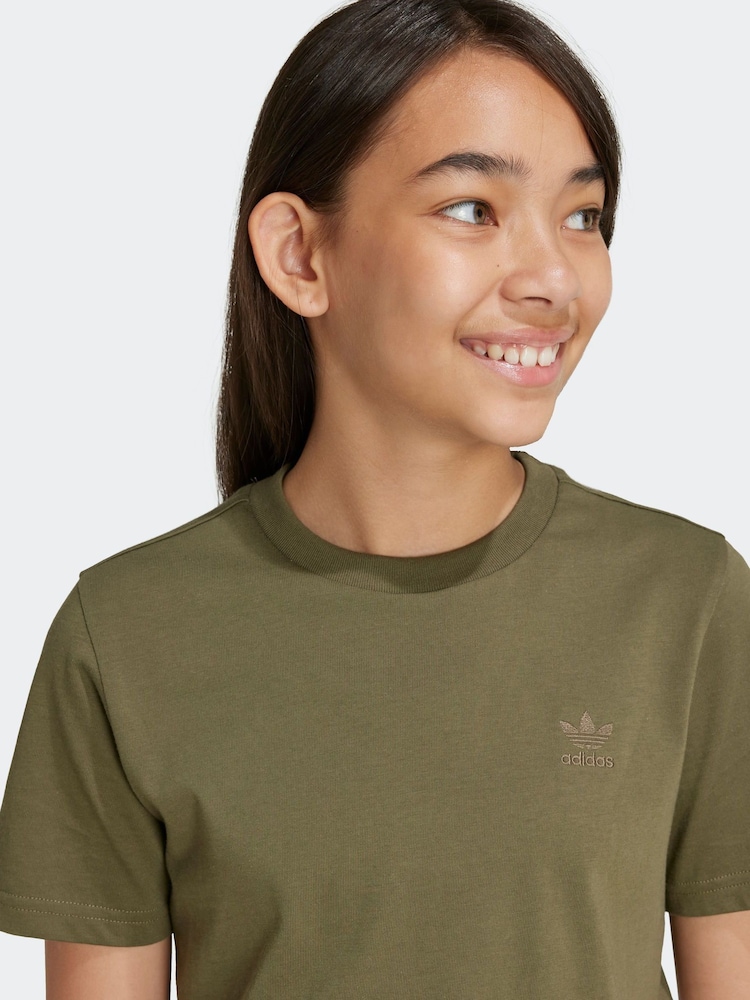 adidas Green Kids Originals 100% Cotton T-Shirt - Image 2 of 5