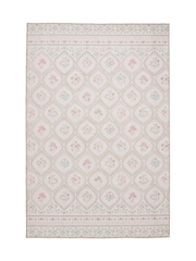 Catherine Lansfield Cream Cameo Floral Washable Rug - Image 5 of 5