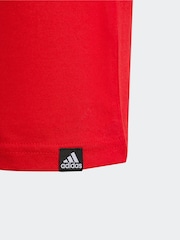 adidas Red Kids Sportswear 100% Cotton Camo Linear Graphic T-Shirt - Image 10 of 11