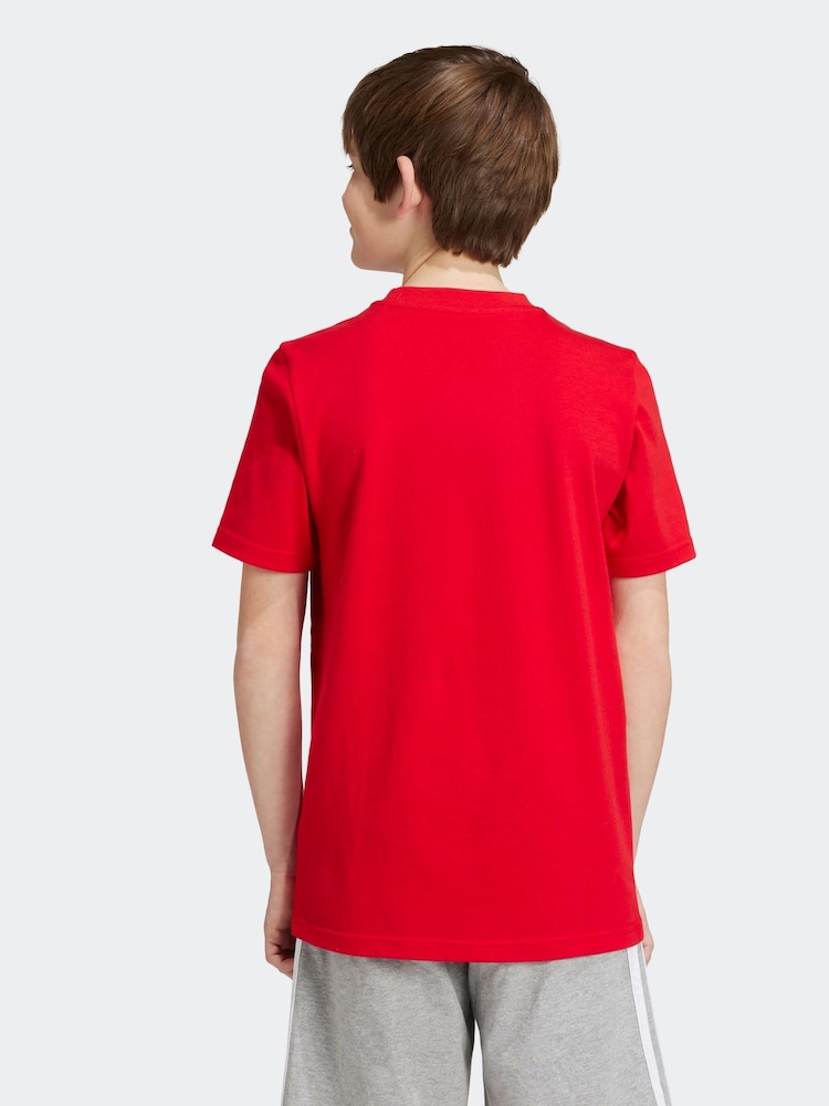 adidas Red Kids Sportswear 100% Cotton Camo Linear Graphic T-Shirt - Image 2 of 11