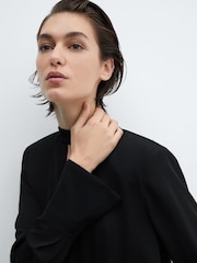 Mango Black Belt Long Jumpsuit - Image 5 of 7