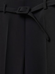 Mango Black Wideleg Trousers With Belt - Image 6 of 6