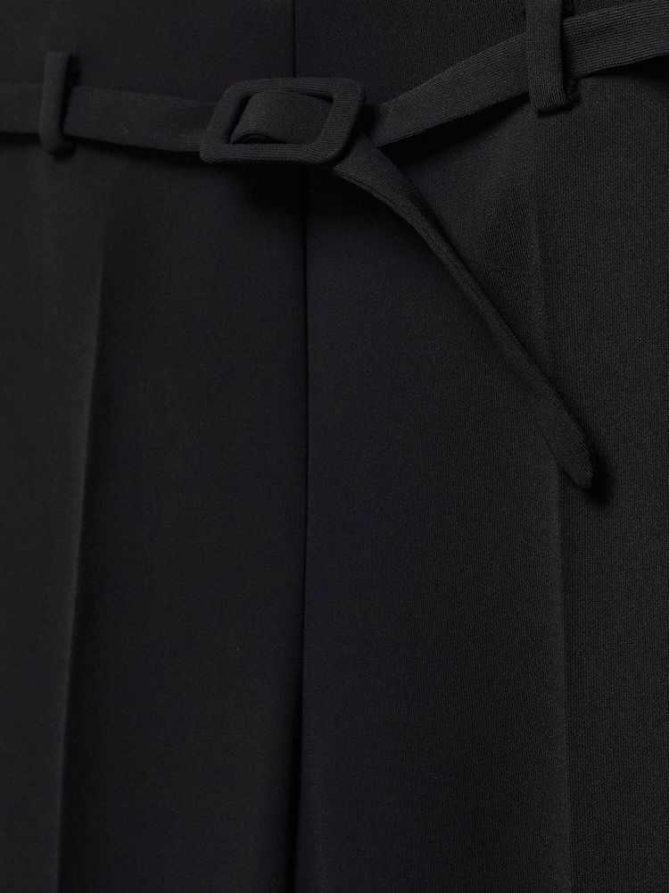 Mango Black Wideleg Trousers With Belt - Image 6 of 6