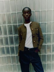 Mango Brown Pocket Tweed Jacket - Image 1 of 7