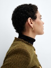 Mango Brown Pocket Tweed Jacket - Image 5 of 7