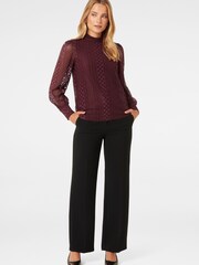 Forever New Purple Josephine High Neck Lace Top - Image 4 of 5