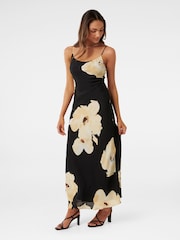 Forever New Black Valentina Petite Strappy Slip Dress - Image 3 of 4