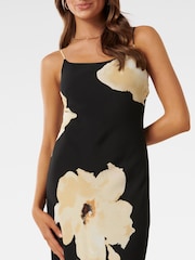 Forever New Black Valentina Petite Strappy Slip Dress - Image 4 of 4