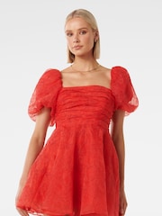Forever New Red Cody Embroidered Skater Mini Dress - Image 1 of 5