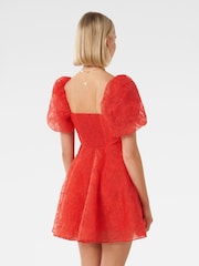 Forever New Red Cody Embroidered Skater Mini Dress - Image 2 of 5