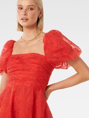 Forever New Red Cody Embroidered Skater Mini Dress - Image 5 of 5