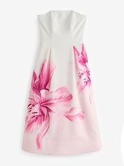 Lipsy White Premium Strapless Bandeau Skater Midi Dress - Image 5 of 5