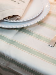 Avalon Home Sage Ticking Stripe Tablecloth - Image 2 of 3