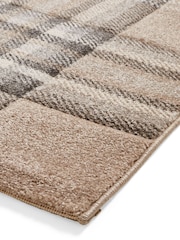 Catherine Lansfield Beige Kelso Check Tartan Rug - Image 4 of 5