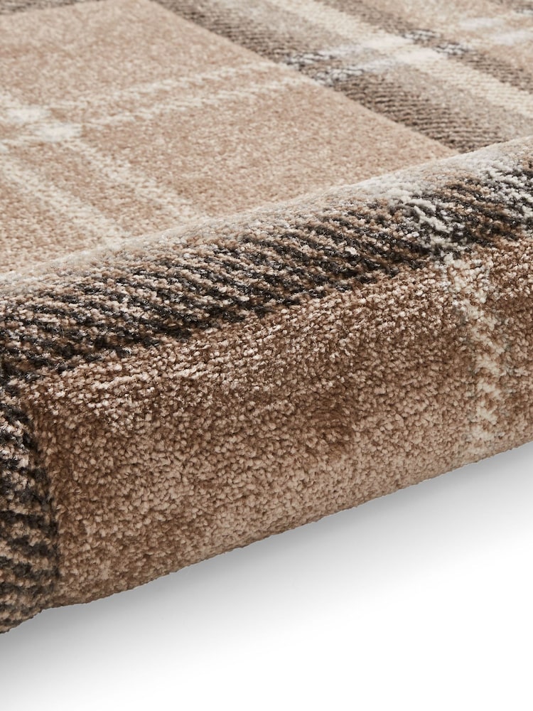 Catherine Lansfield Beige Kelso Check Tartan Rug - Image 5 of 5