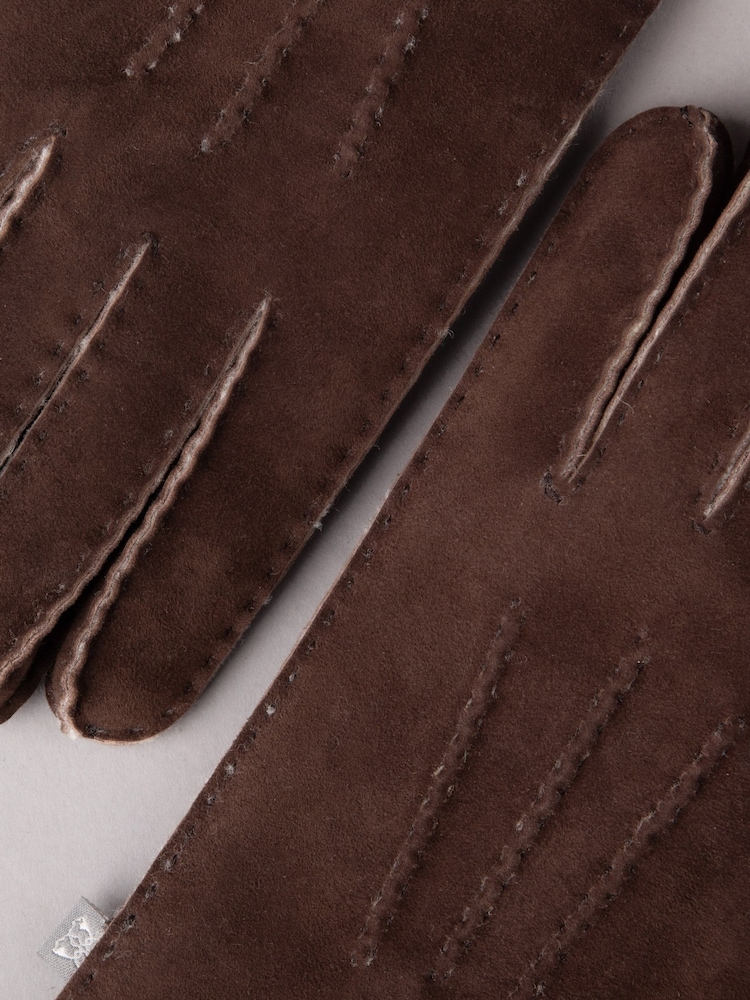 Lakeland Leather Brown Sheepskin Gloves - Image 4 of 4