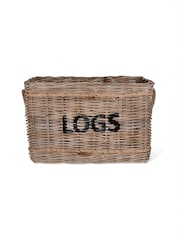 Garden Trading Chalk Bembridge Log Basket with Rope - Image 2 of 2