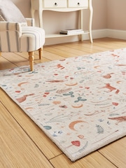 Catherine Lansfield Natural Twilight Animals Washable Rug - Image 2 of 5