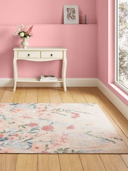 Catherine Lansfield Natural Country Floral Washable Rug - Image 1 of 5