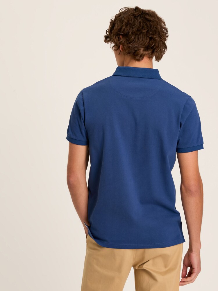 Joules Woody Blue Slim Fit Cotton Pique Polo Shirt - Image 2 of 7