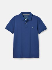 Joules Woody Blue Slim Fit Cotton Pique Polo Shirt - Image 7 of 7