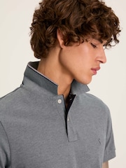 Joules Woody Grey Slim Fit Cotton Pique Polo Shirt - Image 4 of 6